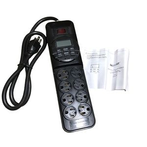 Defiant Power Strip 15 Amp 7-Day Indoor Digital Timer with 8-Outlet